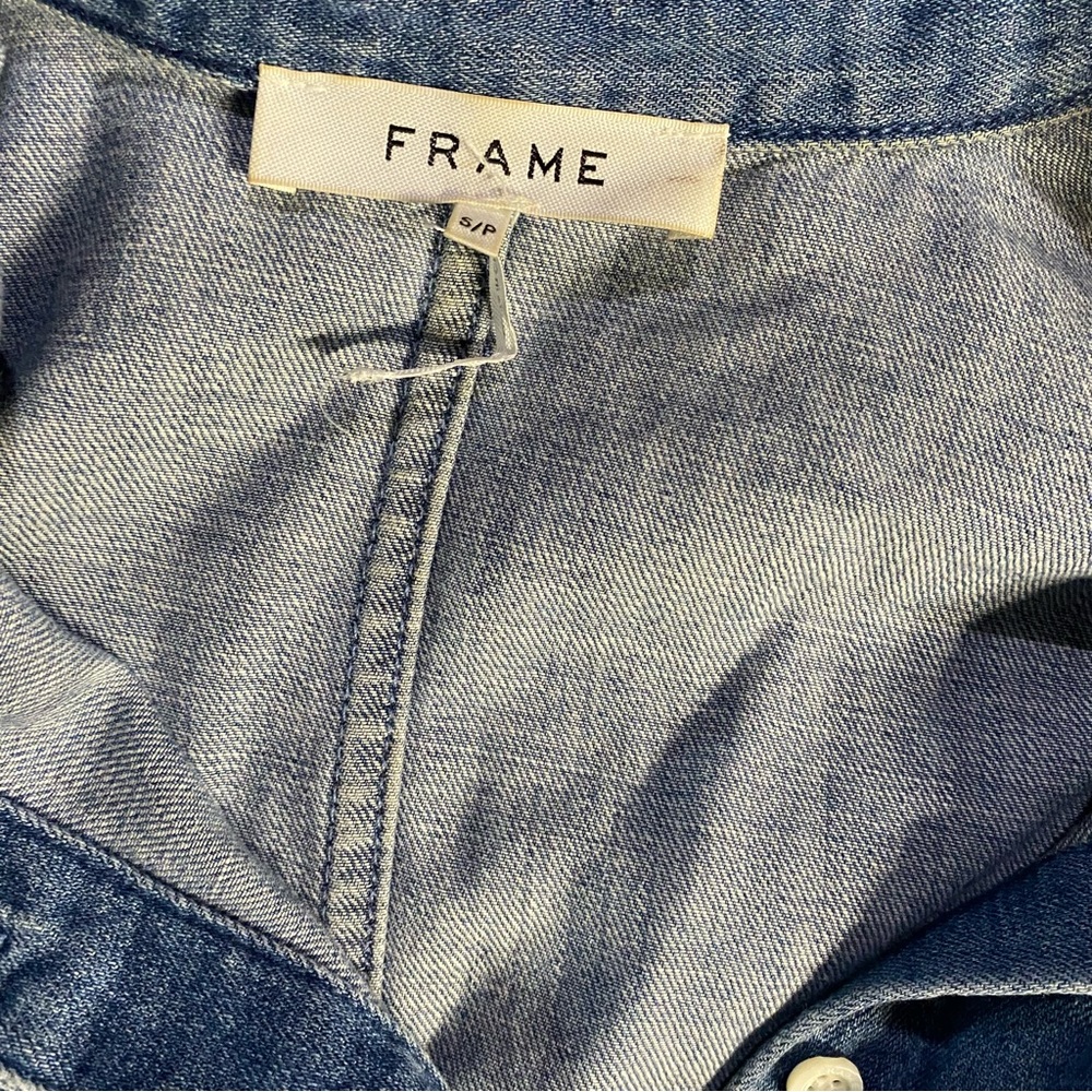 Frame Denim Blue Button-Down Dress - Picture 4 of 12
